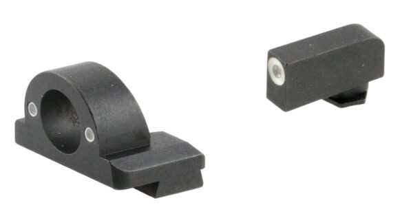 AmeriGlo GL5125 Ghost Ring Sight Set for Glock  Green Tritium White Outline Front Sight-Green Tritium Rear Sight