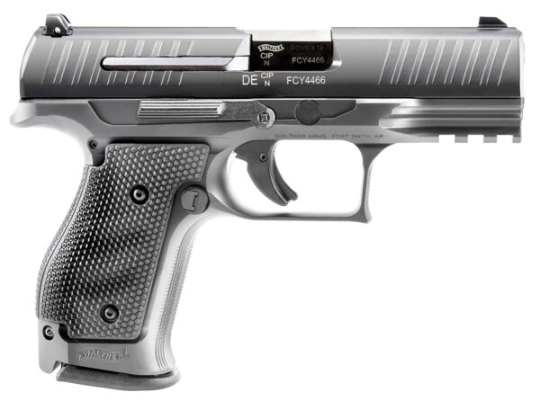 Walther Arms 2830019 PPQ M2 Q4 9mm Luger 15+1, 4" Black Steel Barrel, Matte Black Tenifer Serrated Steel Slide, Black Steel Frame w/Beavertail & Picatinny Rail, Black Polymer Grip, 3 Auto Safety