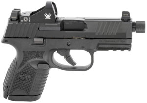 FN 66100803 509CT w/Optic 9mm Luger 10+1 4.32" Black Steel Threaded Barrel, Black PVD Optic Cut/Serrated Steel Slide & Polymer Frame w/Picatinny Rail, Vortex Viper Red Dot, Ambidextrous