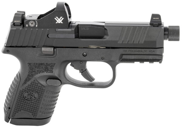 FN 66100803 509CT w/Optic 9mm Luger 10+1 4.32" Black Steel Threaded Barrel, Black PVD Optic Cut/Serrated Steel Slide & Polymer Frame w/Picatinny Rail, Vortex Viper Red Dot, Ambidextrous