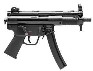 HK 81000481 SP5K PDW 9mm Luger Caliber with 5.83" Barrel, 30+1 Capacity, Black Metal Finish, No Stock (Sling Mount), Black Polymer Grip Right Hand
