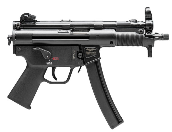 HK 81000481 SP5K PDW 9mm Luger Caliber with 5.83" Barrel, 30+1 Capacity, Black Metal Finish, No Stock (Sling Mount), Black Polymer Grip Right Hand