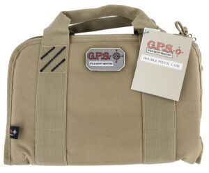 GPS Bags 1308PCT Double Pistol Case Tan Nylon w/ Visual ID Storage System