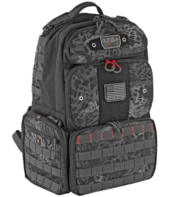 GPS Bags T1913BPP Tactical Backpack PRYM1 Blackout 1000D Polyester 4 Handguns