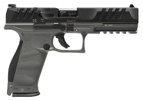 Walther Arms 2858401 PDP Optic Ready 9mm Luger 5" 18+1 Black Steel Slide Performance Duty Textured  Polymer Grip (Full Size)