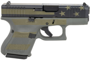 Glock UA265S204OP G26 Gen5 Subcompact 9mm Luger  3.43" Barrel 10+1, Operator Flag Cerakote Frame & Front Serrated Slide, Modular Backstrap, Safe Action Trigger