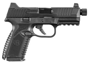 FN 66100837 509MT  9mm Luger 15+1/24+1, 4.50" Black Target Crown/Threaded Steel Barrel, Matte Black Optic Ready/Serrated Steel Slide, Matte Black Polymer Frame w/Picatinny Rail, Ambidextrous