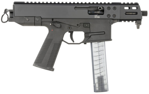 B&T Firearms 450008 GHM Compact 9mm Luger 33+1 4.30", Tri-Lug Threaded Muzzle, Black, No Brace, Polymer Grips (OEM Mag)