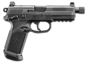 FN 66101633 FNX Tactical Bundle 45 ACP 10+1 5.30" Black Steel Threaded Barrel, Black Serrated Stainless Steel Slide, Black Polymer Frame w/Picatinny Rail, Ambidextrous, 5 Magazines