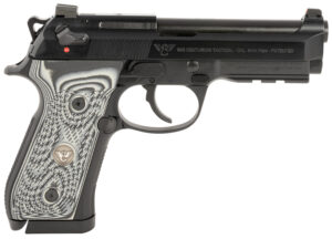 Wilson Combat BER-92CT-9 92G Centurion 9mm Luger 17+1(2)/20+1(1) 4.25", Black, Aluminum Pic. Rail Frame, Gray/Black G10 Grips, Tritium Combat Sight