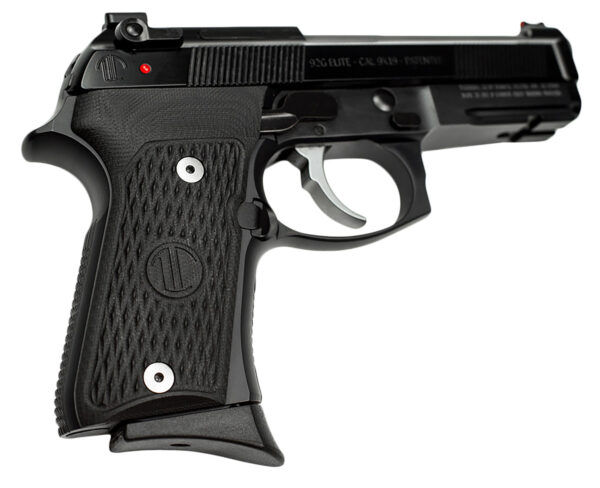Langdon Tactical Tech LTT92CTJ 92 Elite LTT Compact 9mm Luger 15+1 4.25" Stainless Target Crown Steel Barrel, Black Serrated Steel Slide, Black VZ G10 Grip, Optimized Trigger Bar & Trigger Job