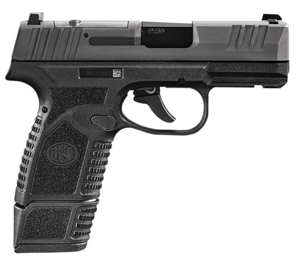 FN 66101410 Reflex MRD Micro-Compact Frame 9mm Luger 15+1/11+1, 3.30" Black Target Crown Steel Barrel, Black PVD Optic Ready/Serrated Steel Slide & Polymer Frame w/Picatinny Rail, Ambidextrous