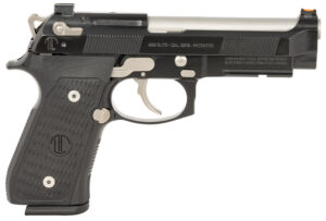 Langdon Tactical Tech LTT92ECB 92 Elite LTT  9mm Luger 18+1 4.70" Target Crown Steel Barrel, Black Serrated Steel Slide, Black Frame w/Picatinny Rail, Black VZ G10 Grip