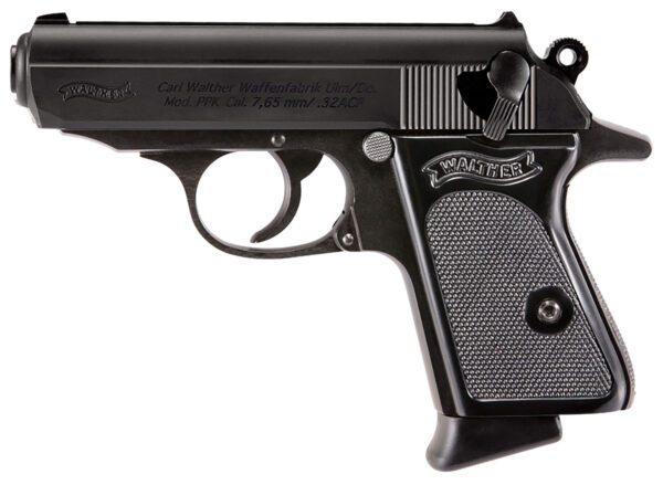 Walther Arms 4796023 PPK/S  32 ACP 7+1 3.30" Black Steel Barrel, Black Serrated Steel Slide, Steel Frame w/Beavertail, Textured Polymer Grip