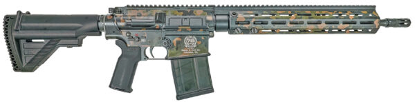 HK 81001001 MR556 A1 75th Anniversary 5.56x45mm 30+1 16.50" Black Steel Barrel, Flecktarn Camo Picatinny Rail Aluminum Receiver, M-LOK Handguard, Black Synthetic Adjustable Stock, 4 Magazines