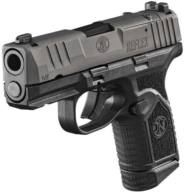 FN 66101422 Reflex MRD 9mm Luger 10+1 3.30" Micro-Compact Frame Black PVD Optic Ready/Serrated Steel Slide w/Picatinny Rail Black Stippled Grip Ambidextrous