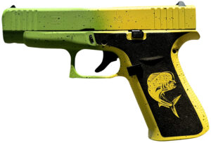 Glock PX4350204MAHIWG G43X  Sub-Compact Frame 9mm Luger 10+1 3.41" Black GMB Barrel, Mahi Cerakote Serrated Steel Slide, Mahi Polymer Frame w/Beavertail & Front Rail, Black Textured Grip, Ambidextrous