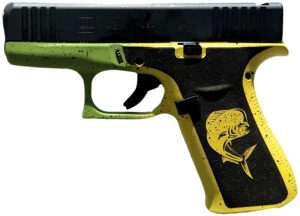 Glock UX4350204MAHIFR G43X  Sub-Compact Frame 9mm Luger 10+1 3.41" Black GMB Barrel, Black nDLC Serrated Steel Slide, Mahi Polymer Frame w/Front Rail & Beavertail, Black Textured Grip, Ambidextrous