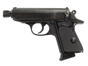 Walther Arms 4796061 PPK  32 ACP 6+1 3.30" Black Steel Threaded Barrel, Black Serrated Steel Slide, Black Steel Frame w/Beavertail Textured, Polymer Grip