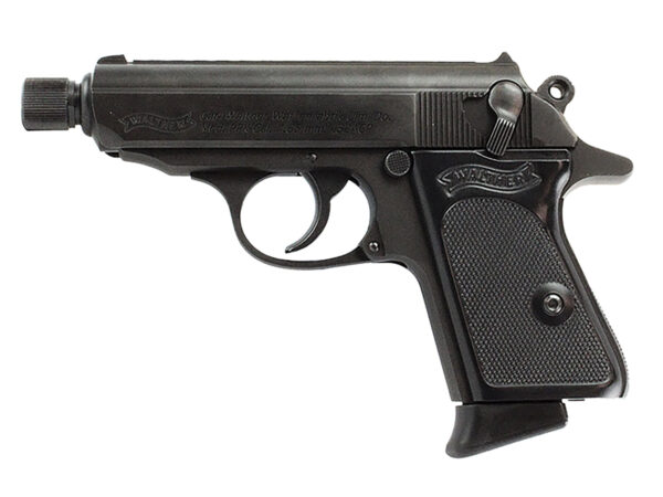 Walther Arms 4796061 PPK  32 ACP 6+1 3.30" Black Steel Threaded Barrel, Black Serrated Steel Slide, Black Steel Frame w/Beavertail Textured, Polymer Grip