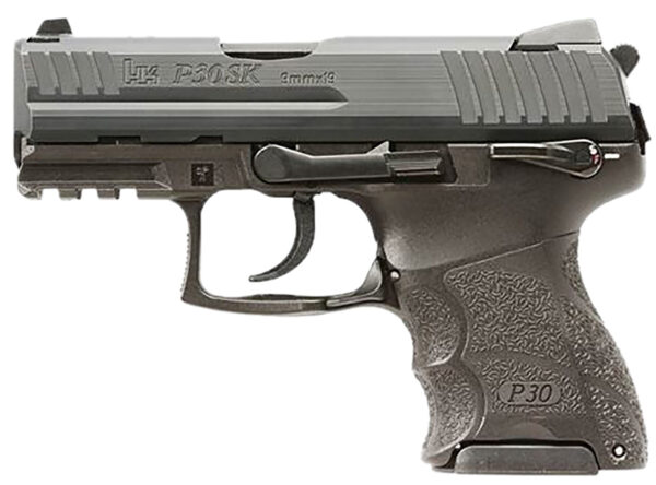HK 81001109 P30SK V3 Sub-Compact Frame 9mm Luger 12+1/15+1 3.27" Steel Barrel, Black Cerakote Serrated Steel Slide, Black Polymer Frame w/Picatinny Rail, Ambidextrous