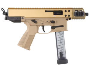B&T Firearms BT-450008-CT GHM  9mm Luger 30+1 4.30" Black 3-Lug Threaded Barrel, Coyote Tan Cerakote Aluminum/Polymer Picatinny Rail Receiver, Polymer Grip, Ambidextrous