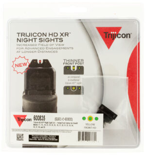 Trijicon 600835 HD XR Night Sights  Green/Tritium Yellow Outline Front Sight-Green Tritium Black Outline Rear Sight Glock 17/17L/19/22 Standard Frame
