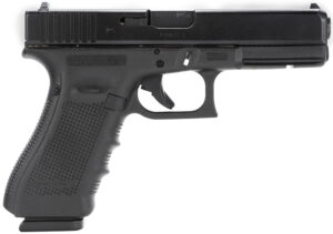 Glock PG3750201 G37 Gen4 45 GAP 10+1 4.49" Steel Barrel, Matte Black Serrated Steel Slide, Black Polymer Frame w/Picatinny Rail, Black Interchangeable Backstrap Grip