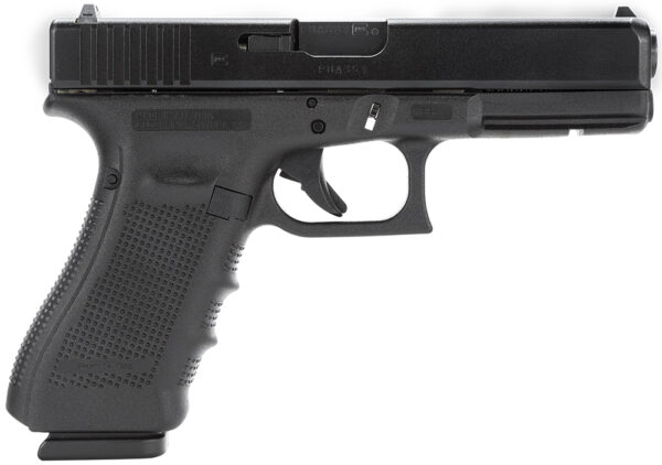 Glock PG3750201 G37 Gen4 45 GAP 10+1 4.49" Steel Barrel, Matte Black Serrated Steel Slide, Black Polymer Frame w/Picatinny Rail, Black Interchangeable Backstrap Grip