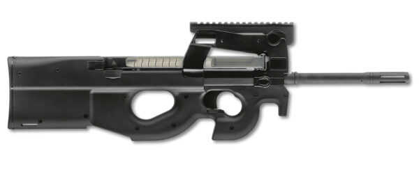 FN 3848950440 PS90  5.7x28mm 10+1 16" Black Ported Barrel, Black w/Picatinny Rail Aluminum Receiver, Matte Black Synthetic Bullpup w/Thumbhole Stock, Ambidextrous