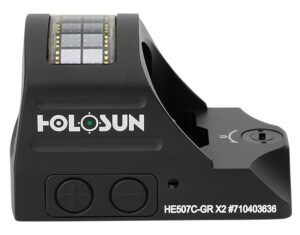 Holosun HE507CGRX2 507  Black Anodized 1 x 0.63" x 0.91" 2 MOA Green Dot/32 MOA Circle Multi Reticle