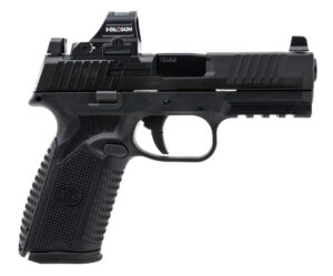 FN 66101857 510 MRD Full Size 10mm Auto 15+1, 4.10" Black Target Crown Steel Barrel, Black PVD Optic Cut/Serrated Steel Slide & Polymer Frame w/Picatinny Rail, Ambidextrous