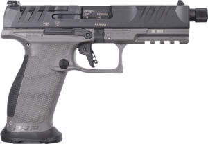 Walther Arms 2877503 PDP Pro SD 9mm Luger 18+1 5.10" Threaded Barrel, Black Optic Cut/Serrated Slide, Tungsten Gray Polymer Frame with Pic. Rail, Performance Duty Grip, Flared Magwell