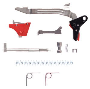 Timney Triggers ALPHAGLOCK34UBKBLACK Alpha Competition  9mm/40 S&W Red Fits Glock Gen 3-4