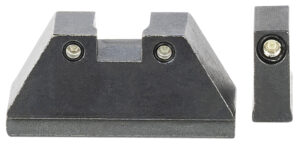 AmeriGlo GL813 Optic Compatible Sight Set for Glock  XL Tall Green Tritium Black Outline Front Sight-Green Tritium Black Outline Rear Sight