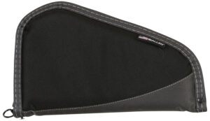 Allen 44411 Deluxe  Handgun Case Black w/Gray Trim, Foam Padding, Non-Absorbent Lining & Lockable Zipper 11" L