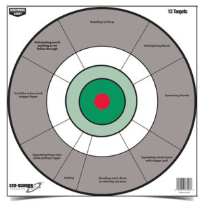 Birchwood Casey 37245 EZE-Scorer  12" Bullseye Paper Hanging Gray/White 13 Per Pkg