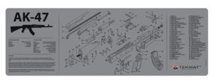 TekMat TEKR36AK47GY AK-47 Cleaning Mat Black/Gray Rubber 12"x36" AK-47 Parts Diagram