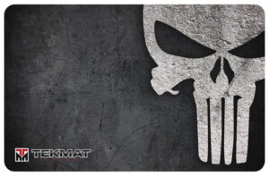 TekMat TEKR42PUNISHER Punisher Door Mat Black/Gray Rubber 42" Long Punisher Skull