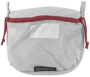 Vertx VTX5200AGYNA Overflow Pouch Medium Size made of White Nylon with Mesh & Red Accents, YKK Zipper & Durable Hook Back Panel 5" W x 7.25" H Dimensions