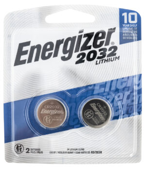 Energizer 2032BP2 CR2032 Lithium Battery  Silver 3.0 V 235 mAh, Qty (2) Single Pack