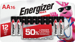 Energizer E91LP16 AA Max Silver 1.5V Alkaline, Qty (16) Single Pack