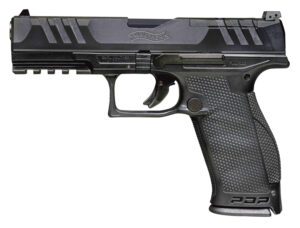 Walther Arms 2858134 PDP Optic Ready 9mm Luger Caliber with 5" Barrel, 10+1 Capacity, Black Finish Picatinny Rail Frame, Serrated/Optic Cut Black Steel Slide & Performance Duty Textured Polymer Grip