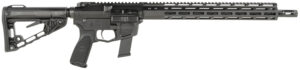 Wilson Combat TRAR9GB91610 AR9G Carbine 9mm Luger 17+1 16" Black Match Grade Threaded Barrel, Black Armor-Tuff Aluminum Receiver, M-LOK Handguard, Black Synthetic Rogers Super-Stoc w/Cam-Lock Stock
