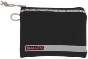 Allen 3626 Pistol Pouch  Black Polyester w/Lockable Zippers, ID Label & Fleece Lining Holds Compact Size Handgun 5" L x 7" W Interior Dimensions
