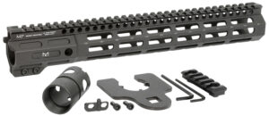 Midwest Industries MINF135 Night Fighter  13.50" M-LOK Black Hardcoat Anodized Aluminum Includes Barrel Wrench, Nut, & 5 Slot Rail