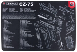 TekMat TEKR17CZ75 CZ 75 Cleaning Mat Black/White Rubber 11"x17" CZ-75 Parts Diagram