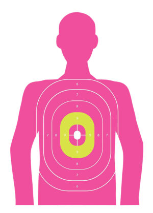 EZ-Aim 15646 In the Pink  Paper Works w/Handgun/Shotgun/Airsoft Gun/BB Guns/Pellet Gun 12 x 18 Pink 8 Pack