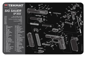 TekMat TEKR17SIGSP2022  Cleaning Mat Black/Gray Rubber 11"x17" Sig Sauer SP 2022 Parts Diagram