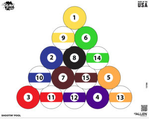 EZ-Aim 15786 Shootin' Pool  Hanging Paper 24" x19" Multi-Color 4 Pack